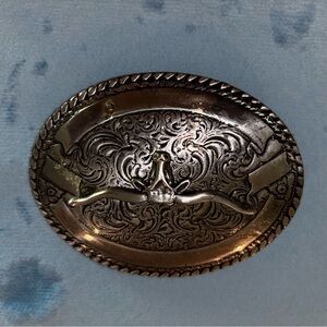 Crown Silver Belt Buckle